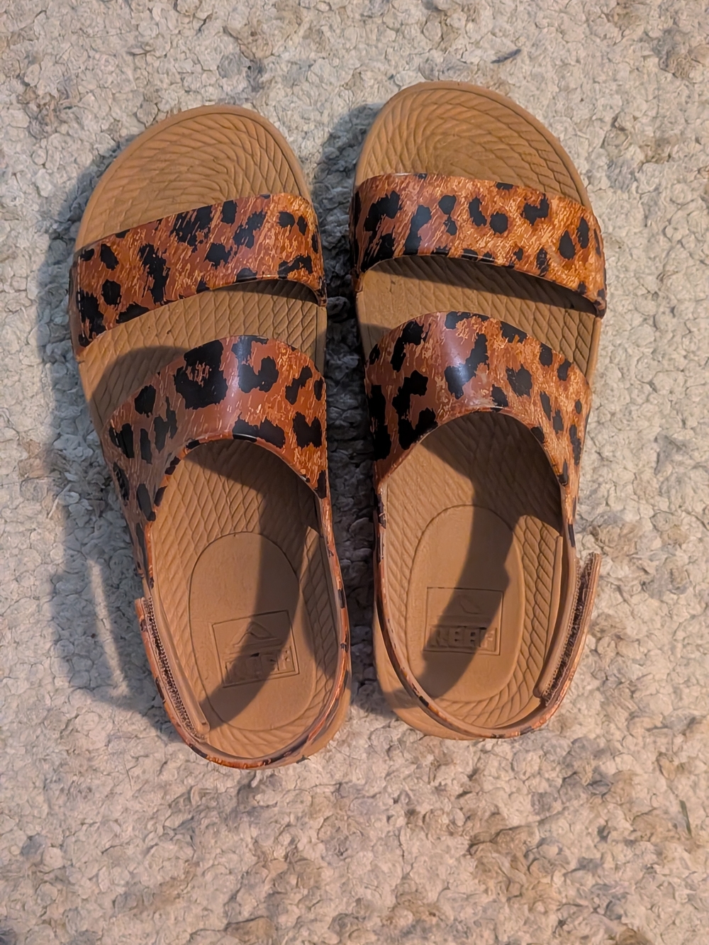 Reef leopard Print Womens Slide Sandals